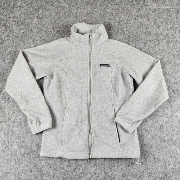 Columbia Jackets & Blazers - Columbia Benton Springs Fleece Jacket Women M Gray Full Zip Outdoor WL6439
